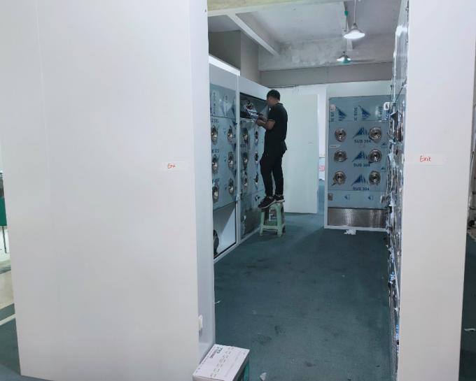 500 Orang Terowongan Kamar Mandi Udara Bersih Dengan Pintu Geser Otomatis 5